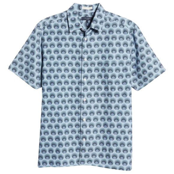 NWT Ted Baker London Pegus Retro Spot Print Shirt - Picture 3 of 4